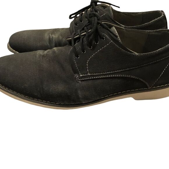Madden men’s black denim oxfords - Picture 3 of 7